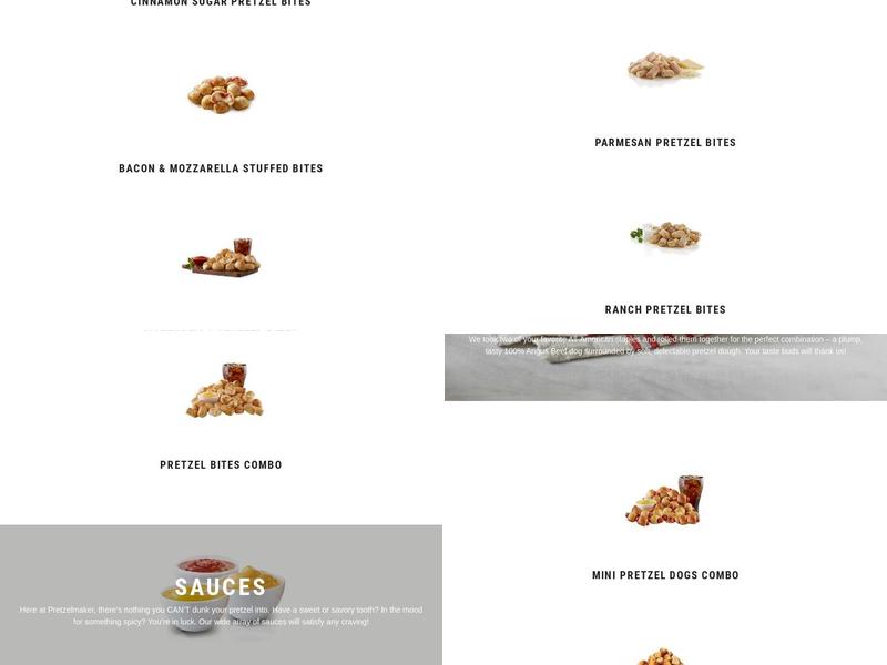 Pretzelmaker Menu