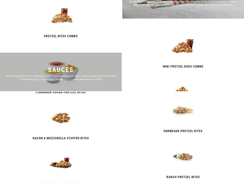 Pretzelmaker Menu