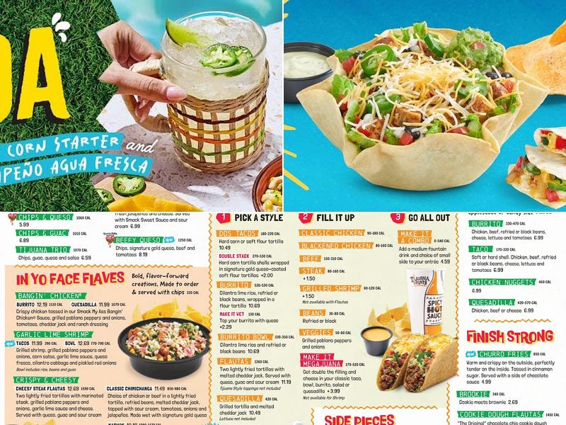 TIjuana Flats Menu