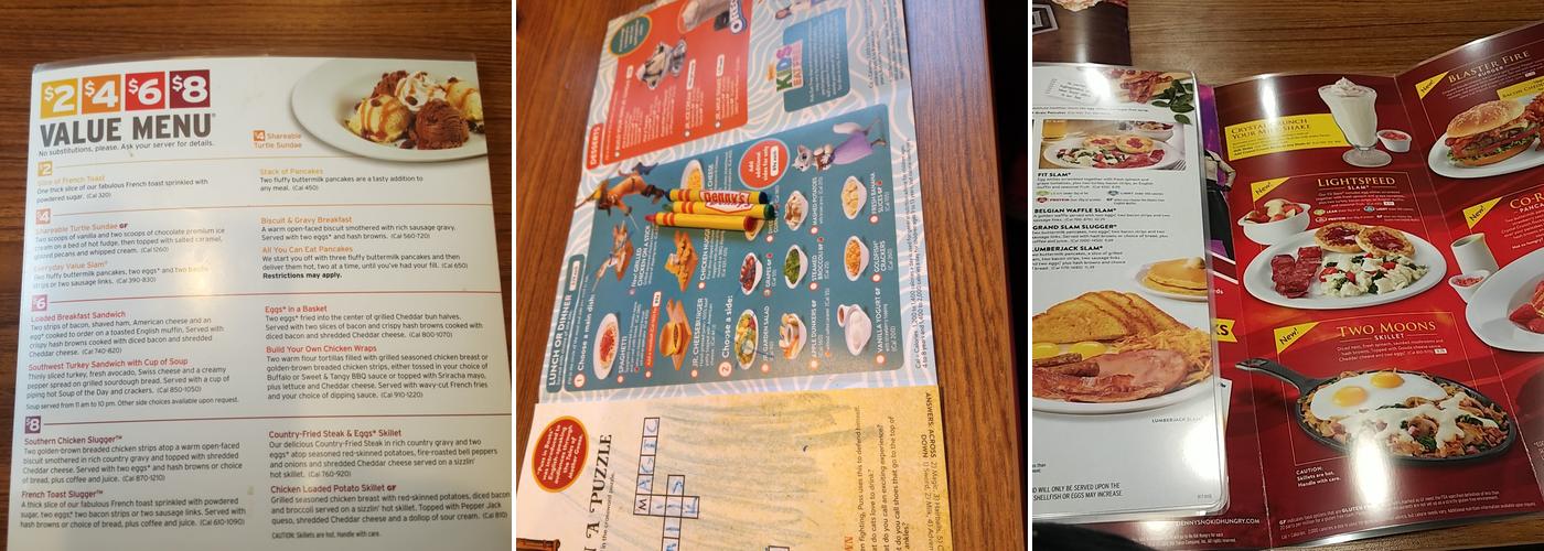 Denny's Menu