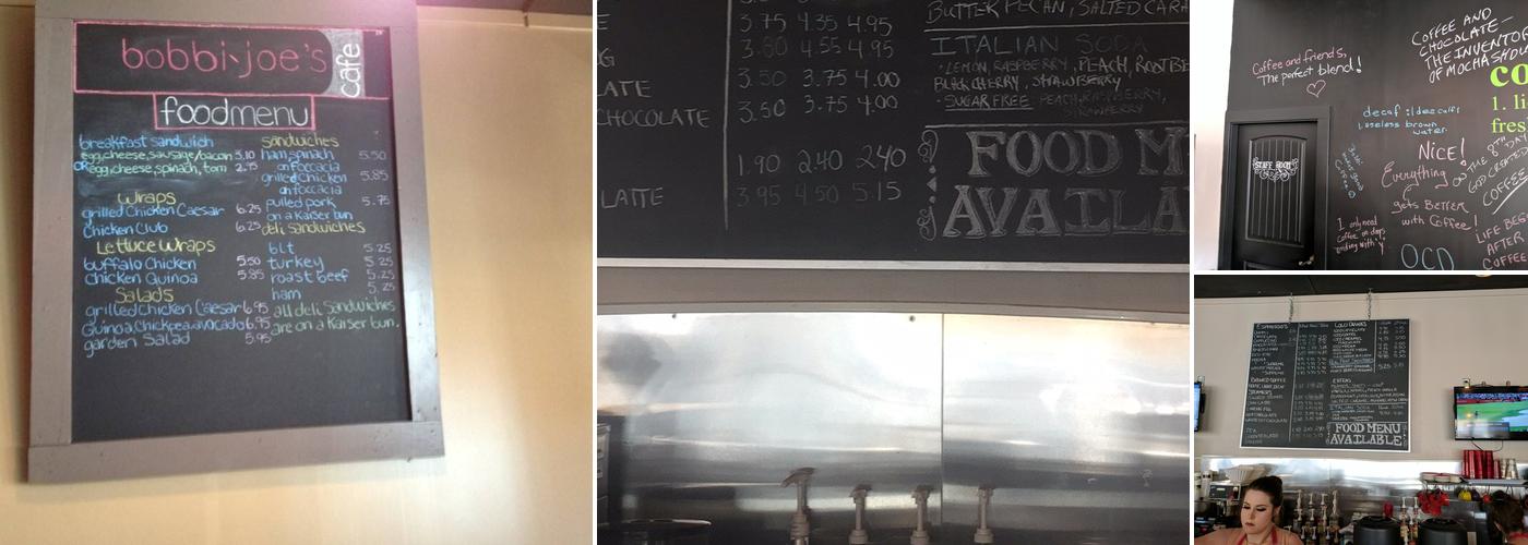 Bobbi-Joes Cafe Menu