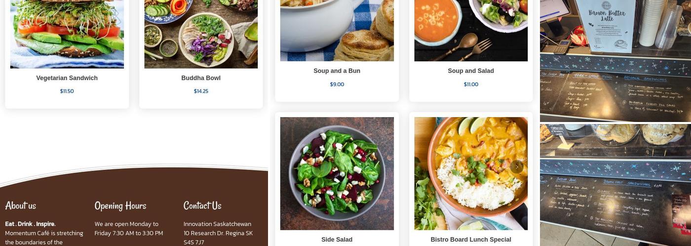 Momentum Desserts and Coffee Inc. Menu