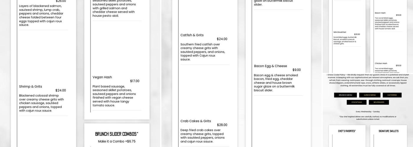 SLIDE Cafe Menu