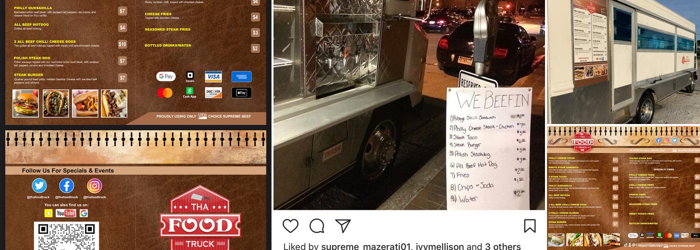 Tha Food Truck Menu