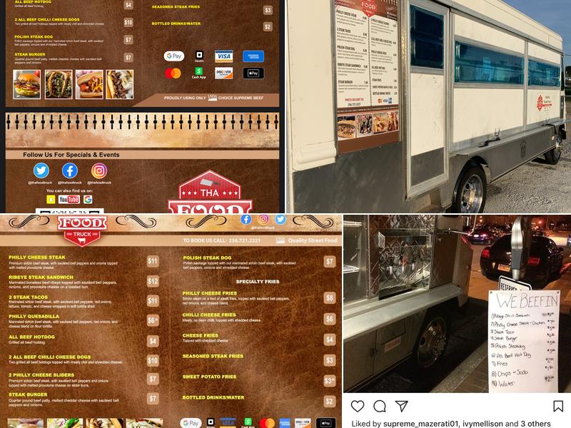 Tha Food Truck Menu