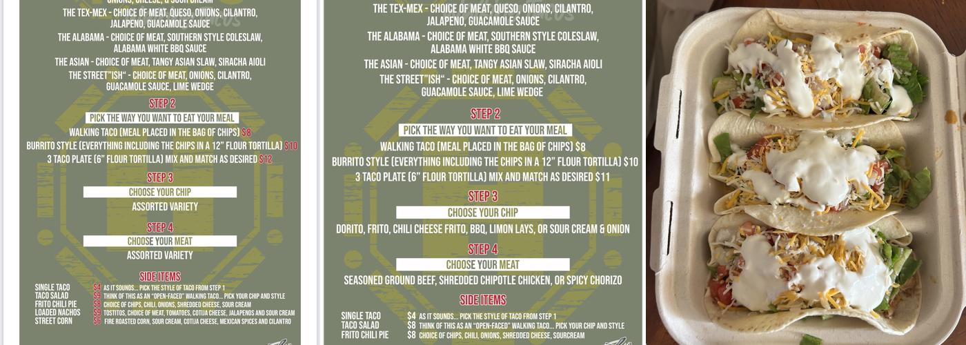Huey’s Walking Tacos Menu
