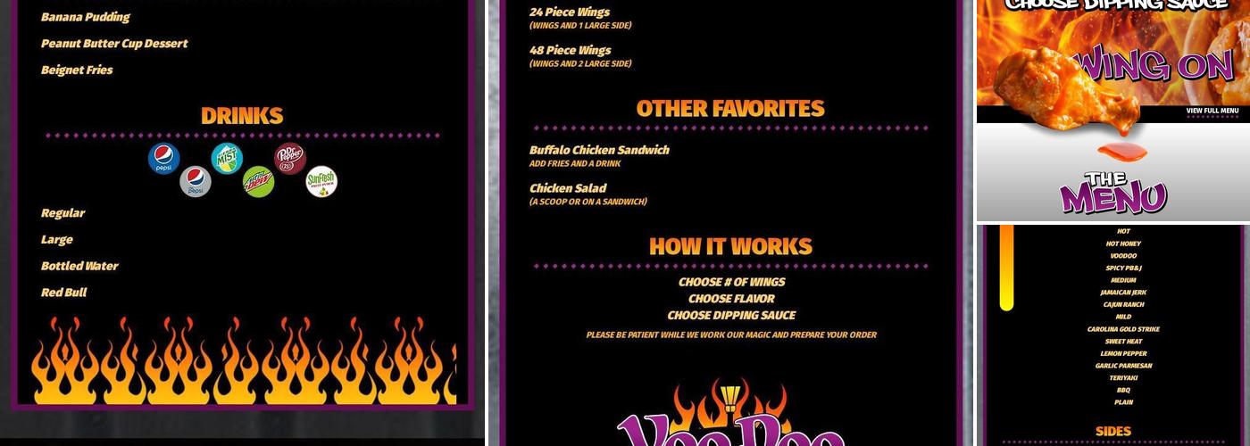 VooDoo Wing Company Menu