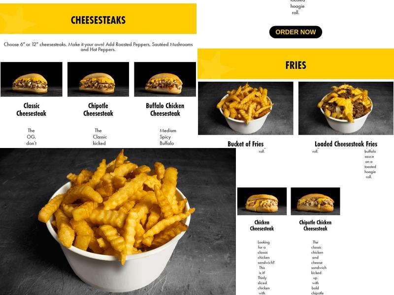 Pardon My Cheesesteak Menu