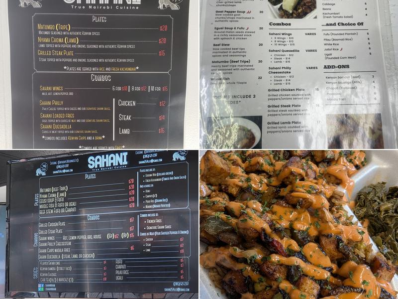 Sahani Kitchen Menu
