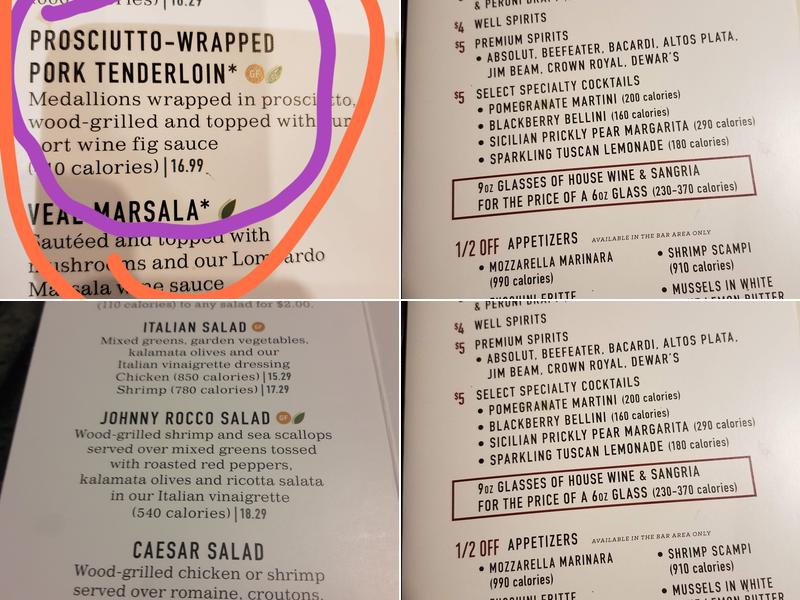Carrabba's Italian Grill Menu