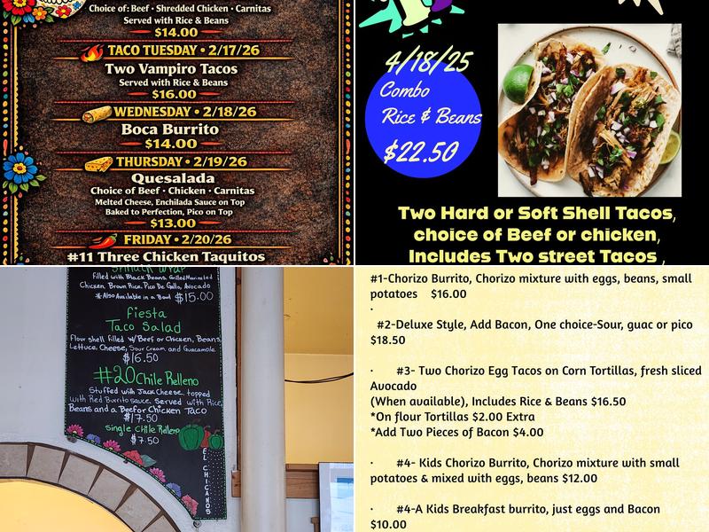 El Chicano Menu