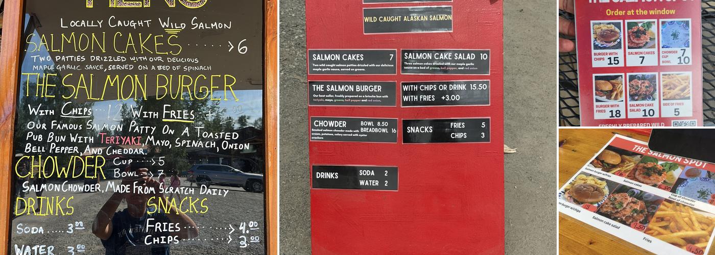 The Salmon Spot Menu
