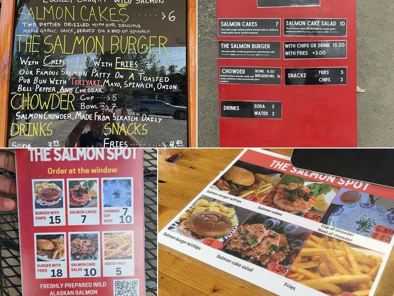 The Salmon Spot Menu