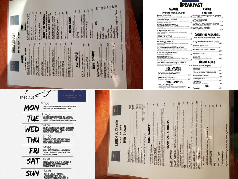 Auke Bay Cafe Menu
