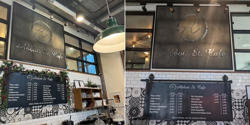 Abbott St. Cafe Menu