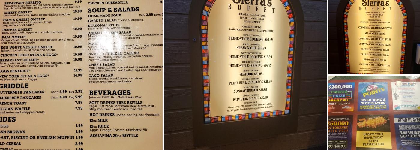 Virgin River Cafe Menu