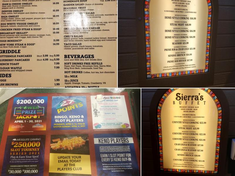 Virgin River Cafe Menu