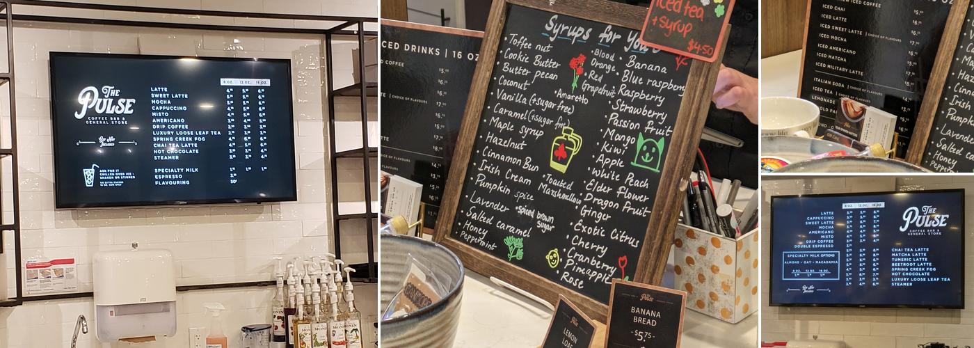 The Pulse General Store + Coffee Bar Menu