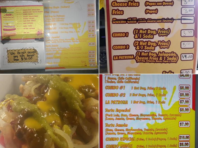 HOT DOGS LA PATRONA Menu