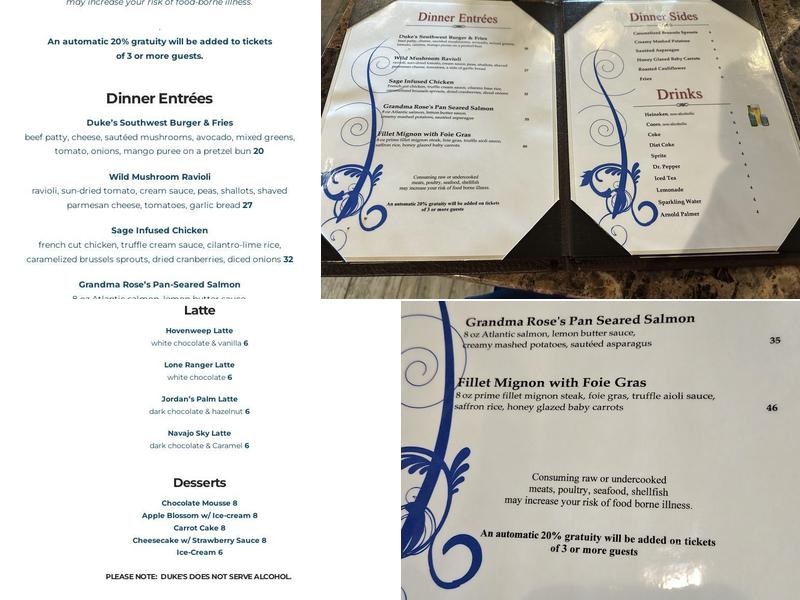 Duke's Menu