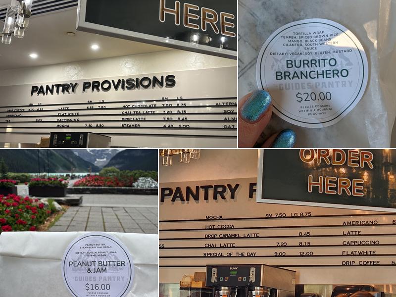 The Guide's Pantry Menu
