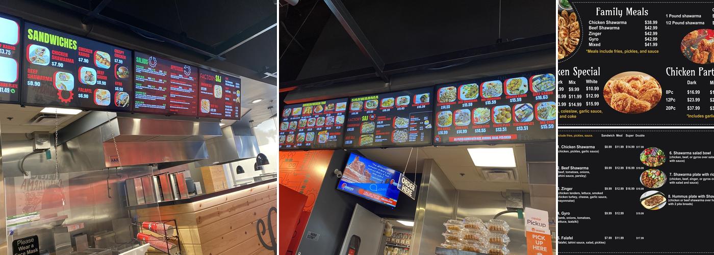 Shawarma Factory Menu