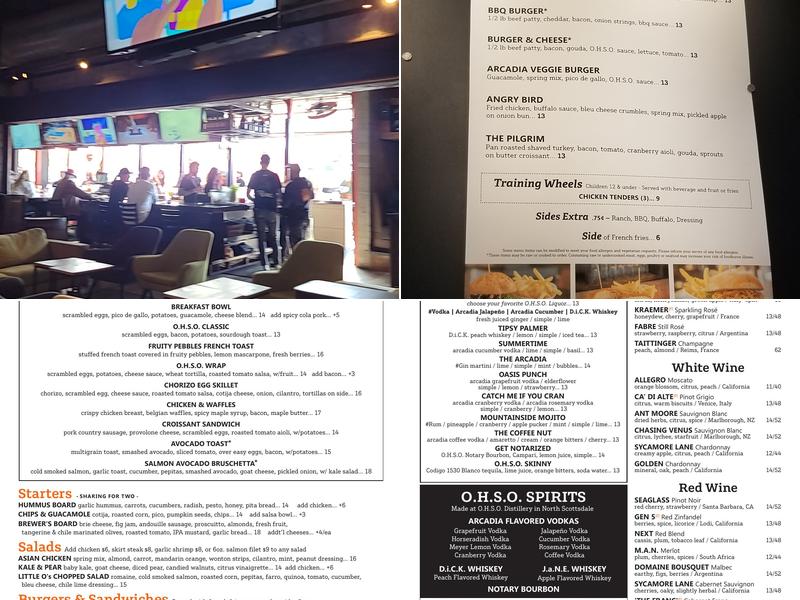 O.H.S.O. Brewery Menu