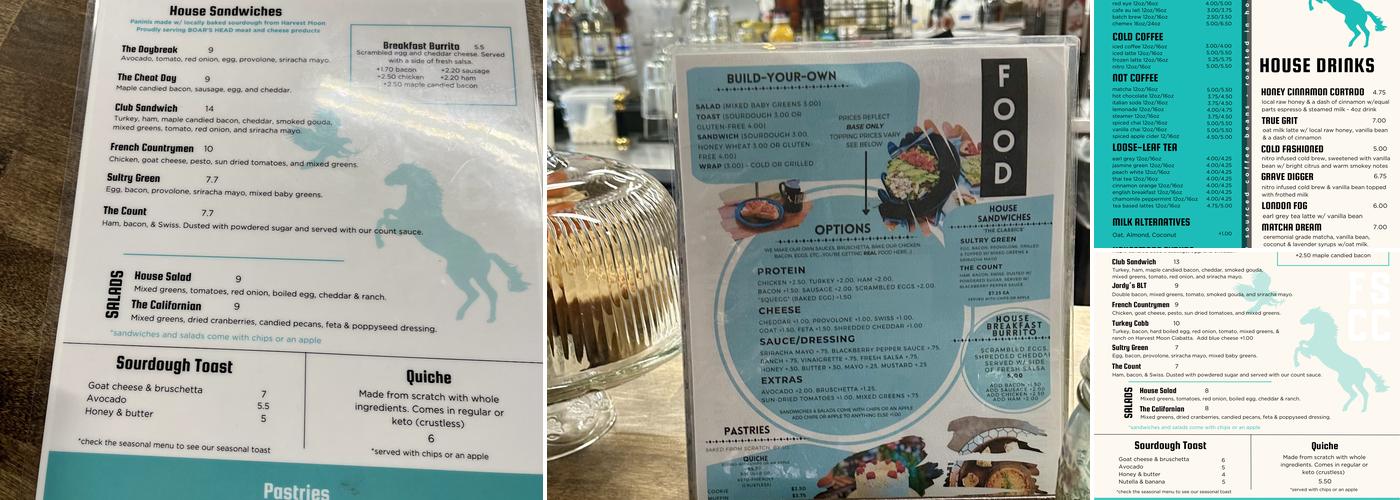 Fort Smith Coffee Co. at Bakery District Menu