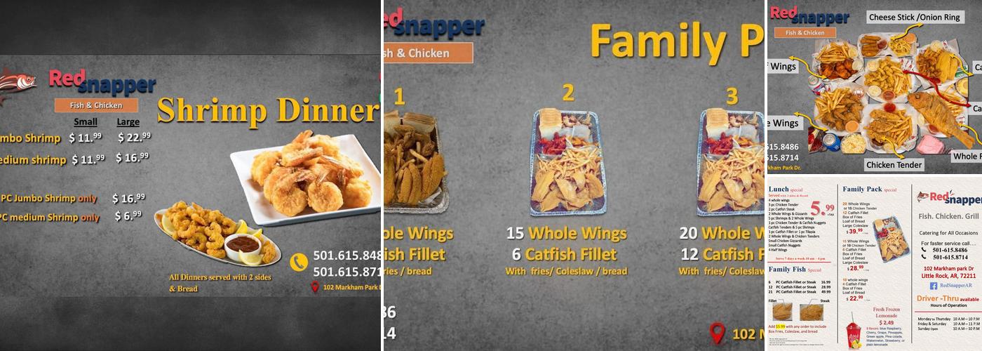 Red Snapper Fish & Chicken Menu