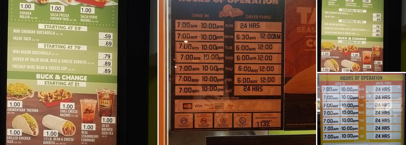 Del Taco Menu