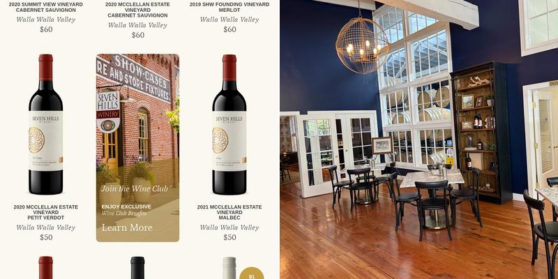 Seven Hills Winery Menu