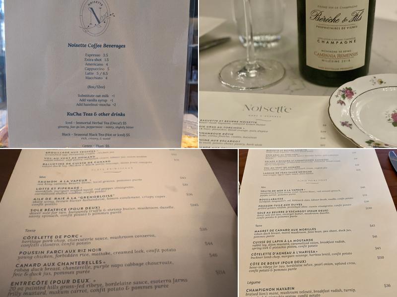 Noisette Restaurant & Bakery Menu