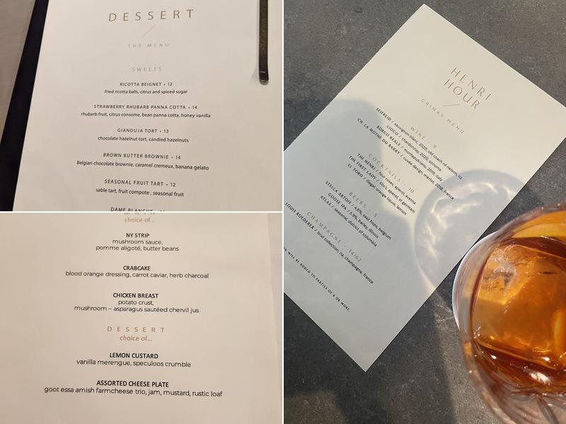 The Henri Menu
