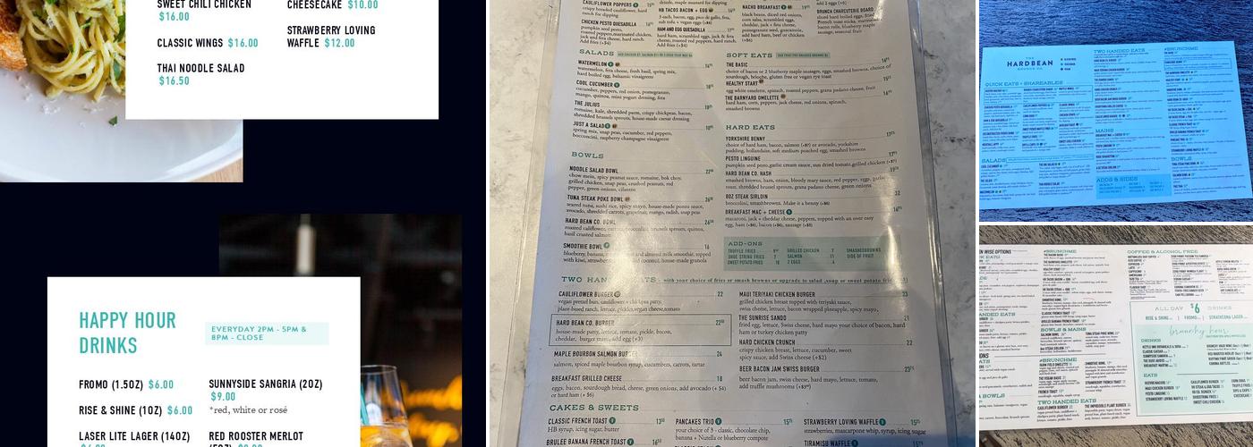 The Hard Bean Brunch Co. Menu