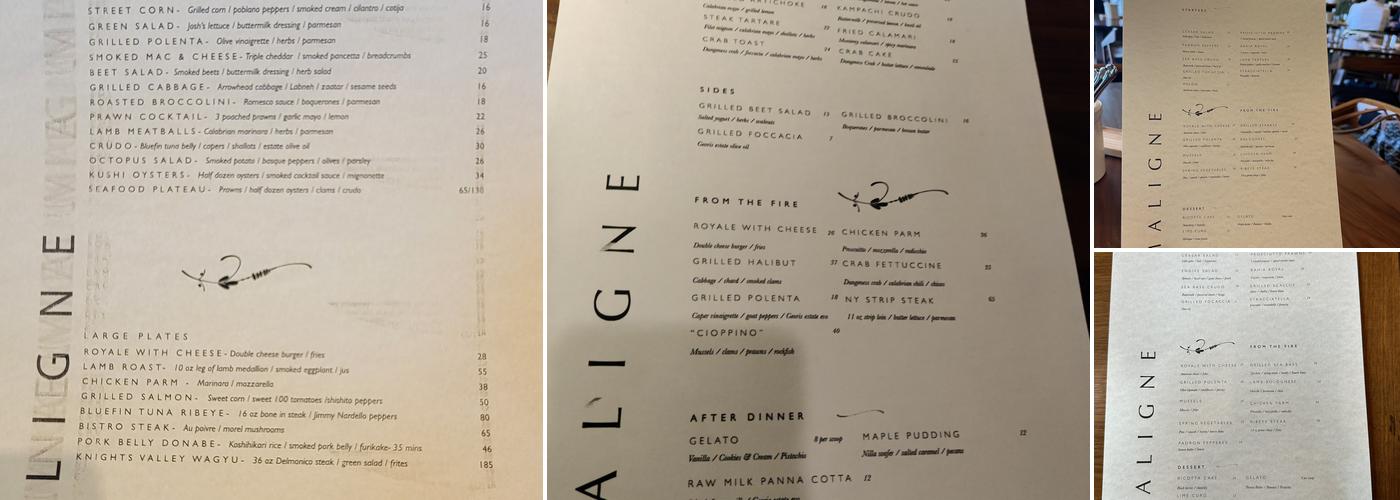 Maligne Menu