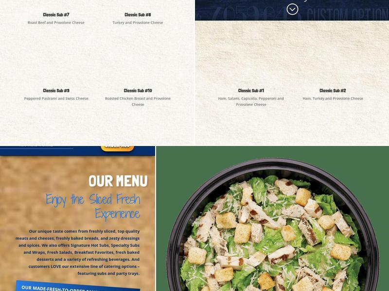 Port of Subs Menu