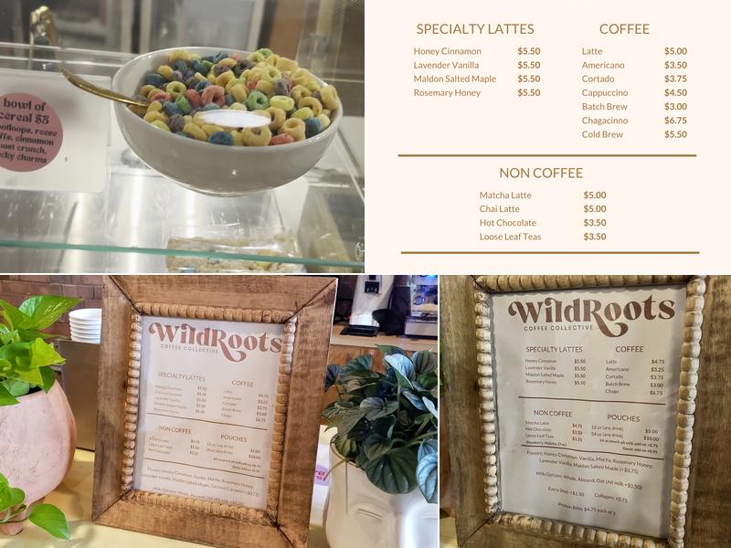 Wildroots Menu