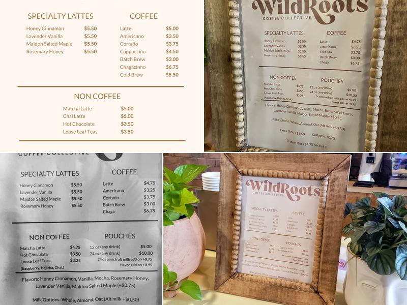 Wildroots Menu