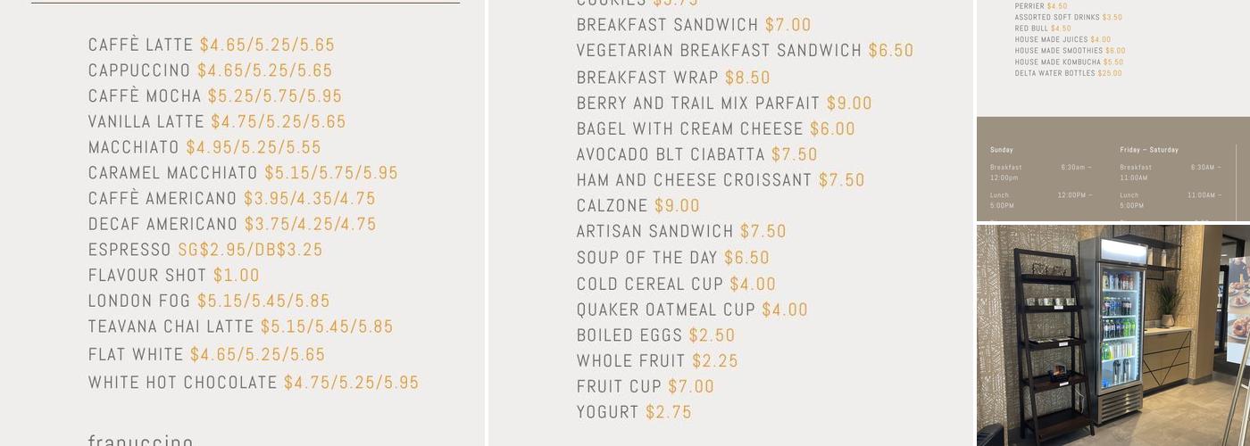 The Grind Coffee Bar Menu