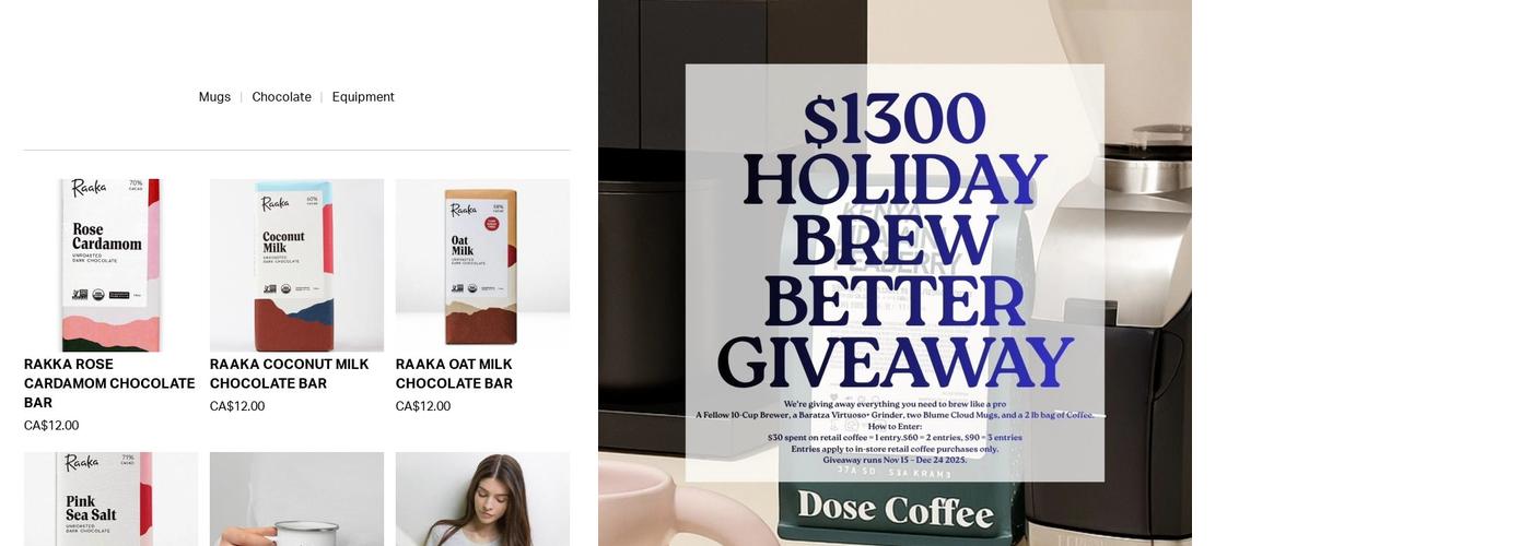 Dose Coffee Riverfront Menu