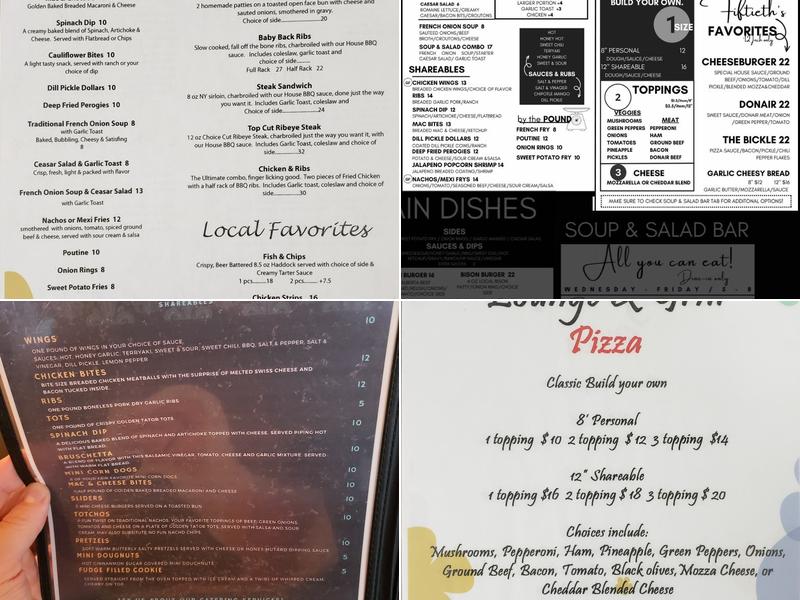 50th & Main Lounge & Grill Menu