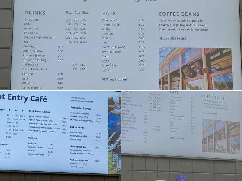 Front Entry Café Menu