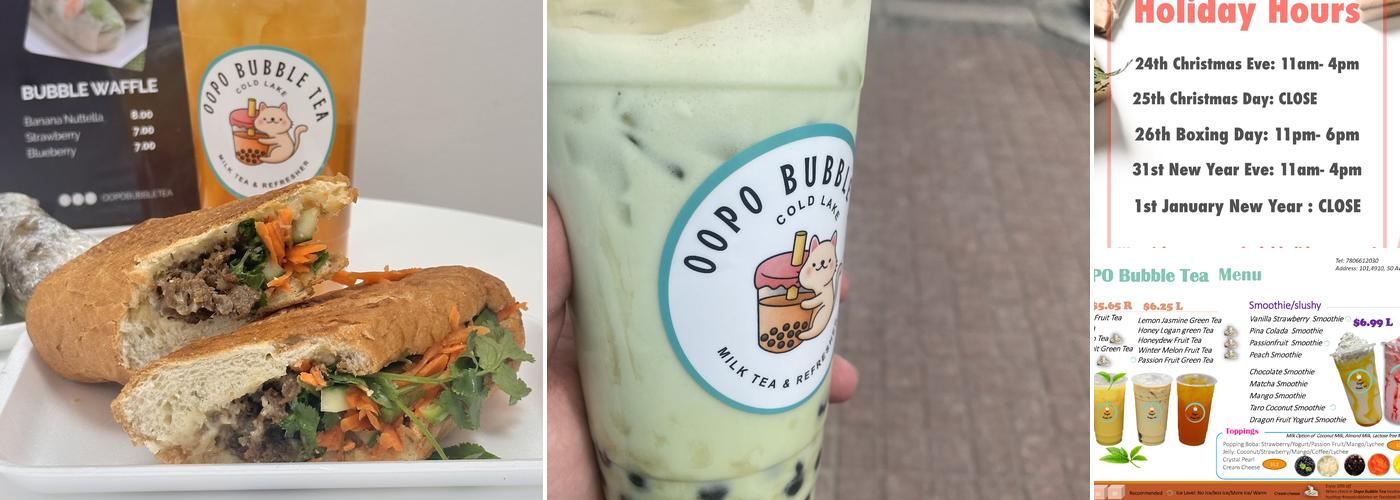 Oopo Bubble tea Menu
