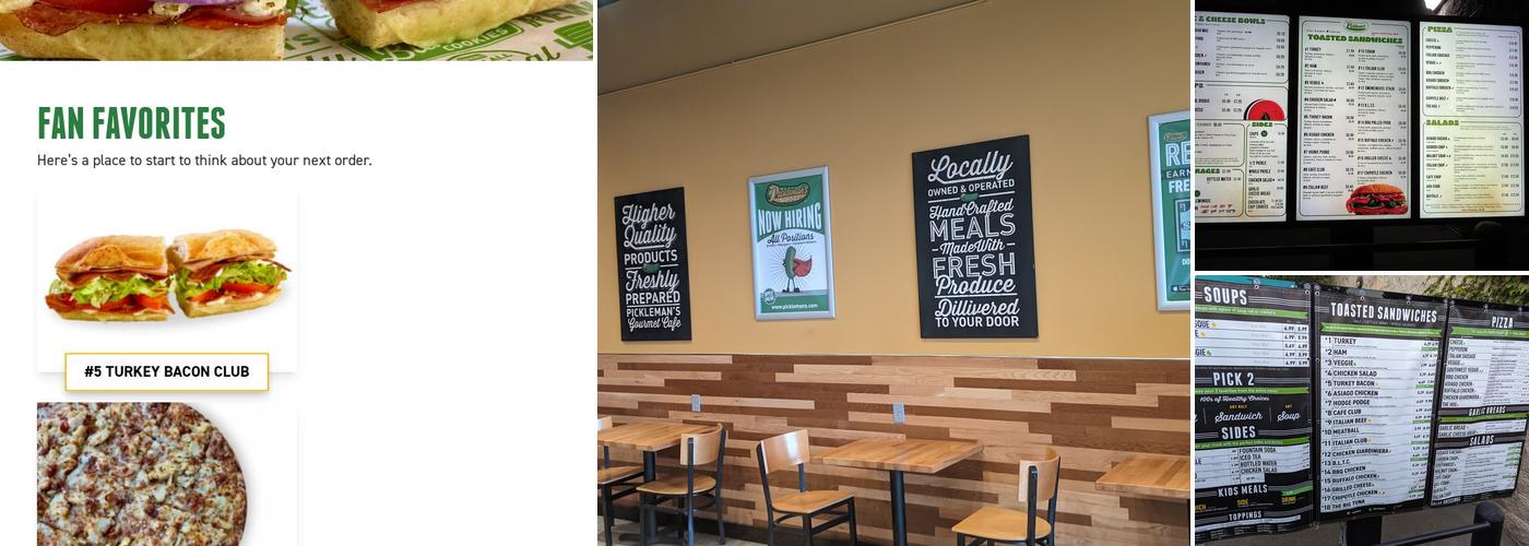 Pickleman's Gourmet Cafe Menu