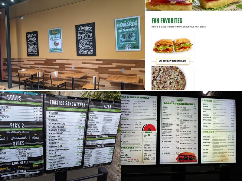 Pickleman's Gourmet Cafe Menu