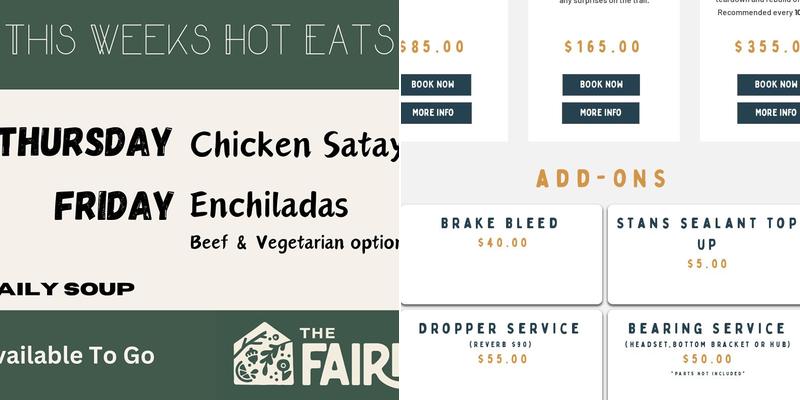 The Fix Cyclery and Cafe Menu