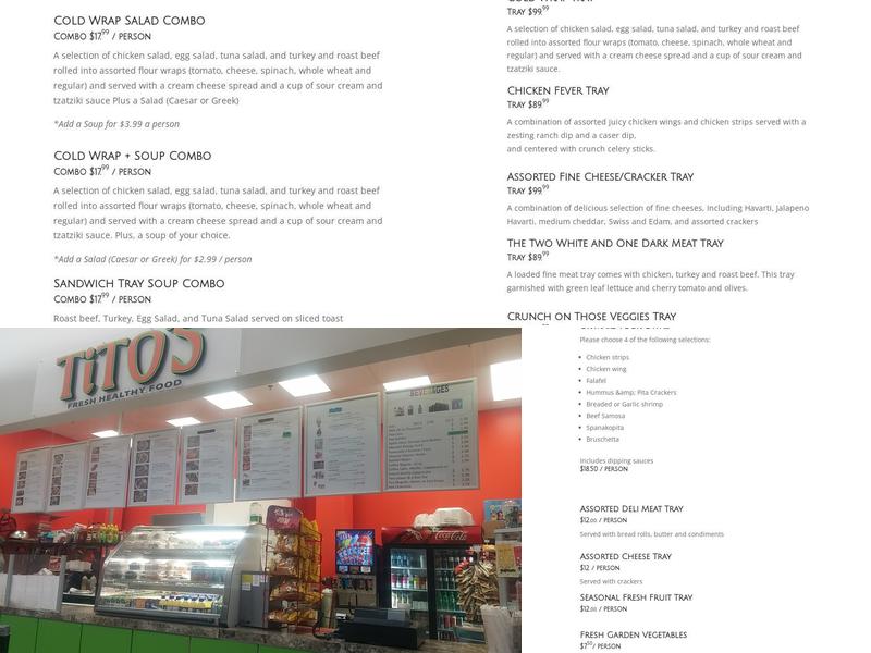 Tito's Bistro & Cafe Menu