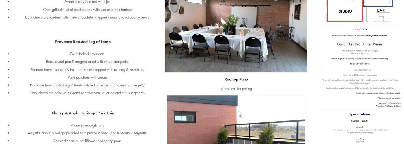 Jeffrey's Cafe Co. - Montrose Menu