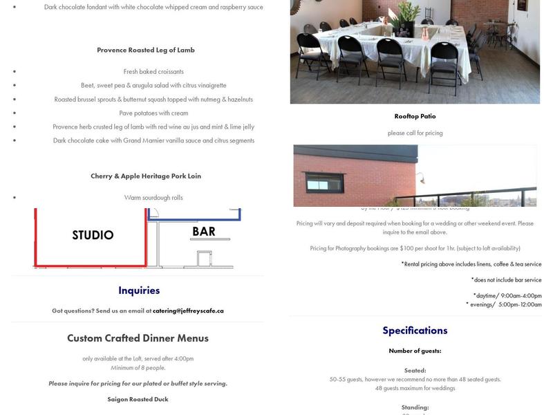 Jeffrey's Cafe Co. - Montrose Menu