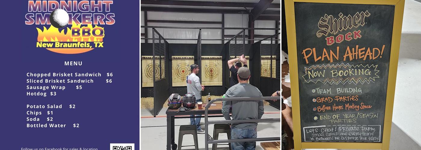 Texas Axe & Ale Menu